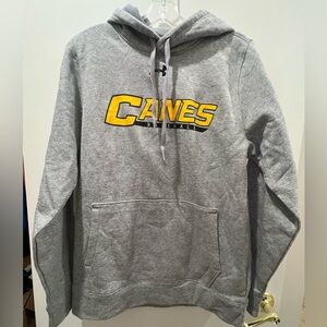 Under Armour Gray Loose Fit Hoodie Canes Baseball